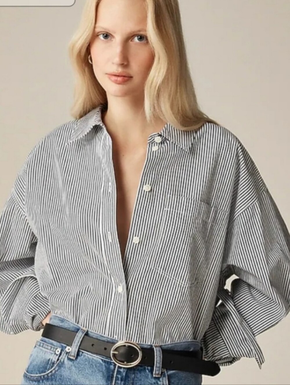 Étienne oversized shirt in striped lightweight oxford CI696 Size XL